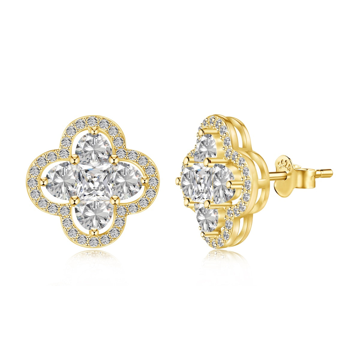 [Vivid Aurora]Lucky Four-Leaf Clover Exquisite Earrings