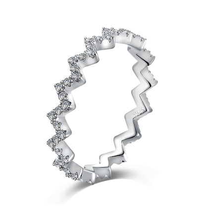 [Vivid Aurora]Delicate Enchanting Wave Shape Daily Ring